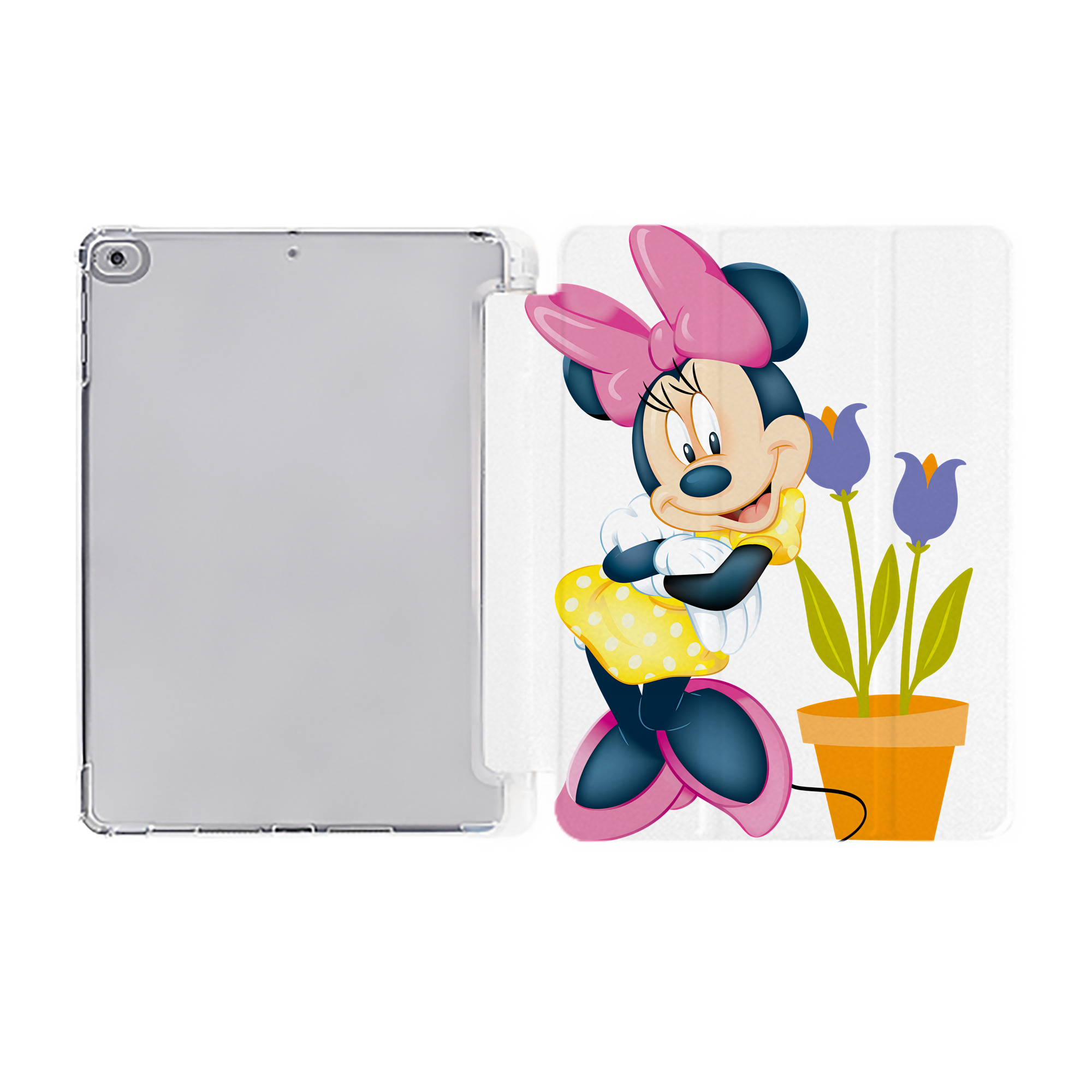 （画像用） ミッキーマウス Mickey Mouse IPad ケース ペン収納付き 三つ折りスタンド PUレザー×シリコン 対応機種9.5/10.5/10.9インチ